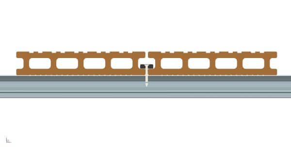 Karoapp K-AL aluminiumsbjelke 300 cm for montering på pidestall, perfekt for kompositt terrassebord - Bilde 3