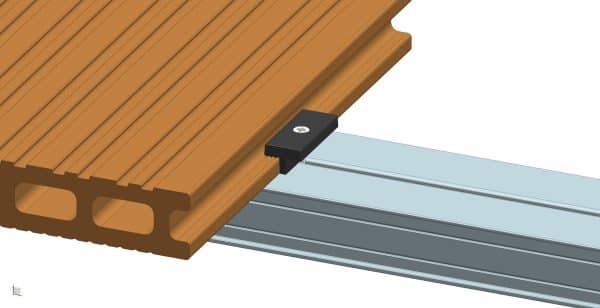 Karoapp K-AL aluminiumsbjelke 300 cm for montering på pidestall, perfekt for kompositt terrassebord - Bilde 2