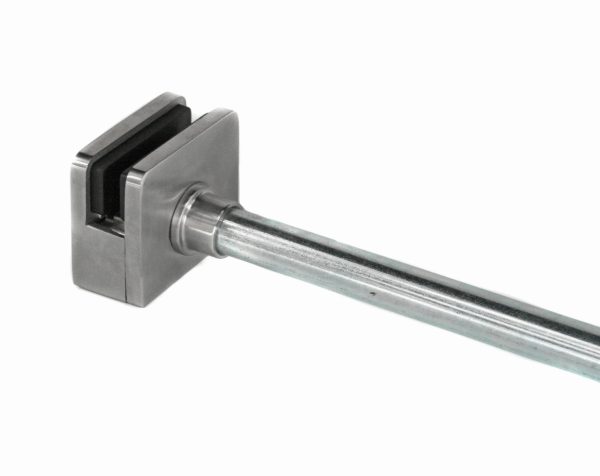 Glassklemme for imiterte balkonger 50x60mm med f.eks. 16x320mm, AISI 316, SATIN - Bilde 5