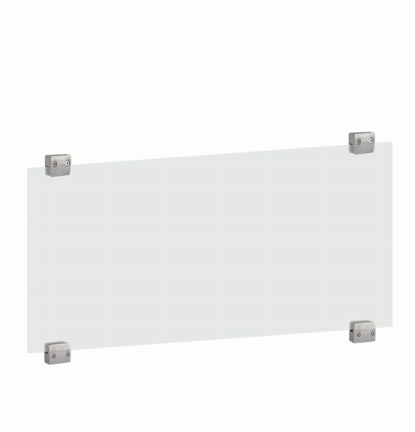 Glassklemme for imiterte balkonger 50x60mm med f.eks. 16x320mm, AISI 316, SATIN - Bilde 6