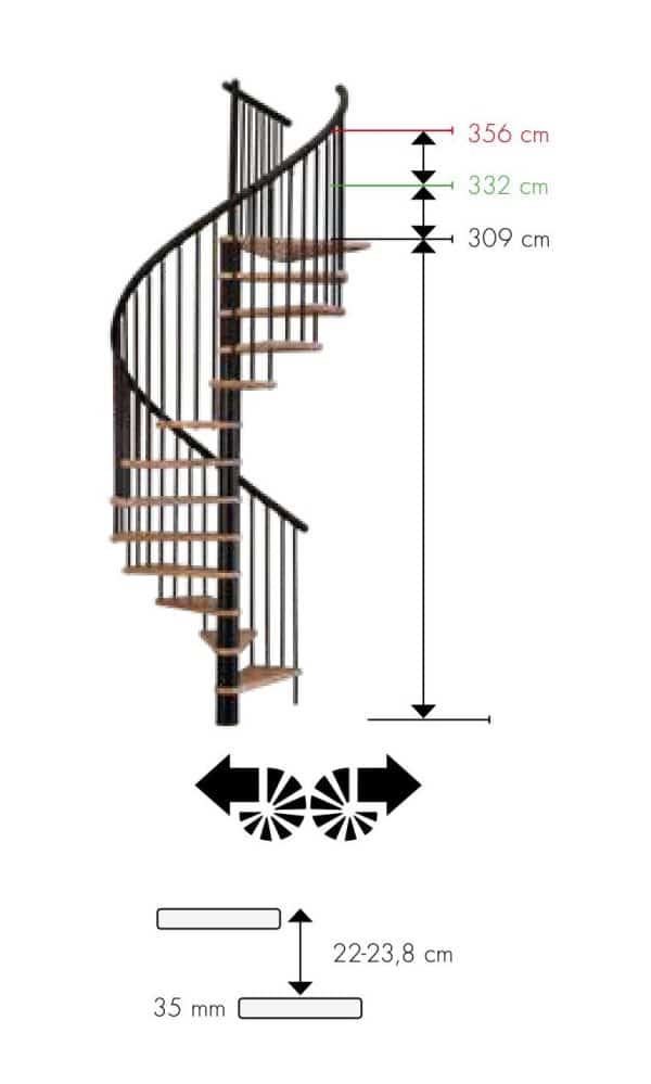 Spiraltrapp Effekt diameter Ø 160 cm diameter - Bilde 7